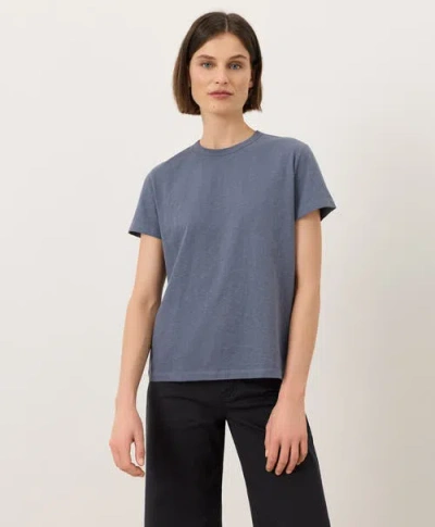 Pact Organic Cotton Soft-slub Essential Crewneck Tee In Gray
