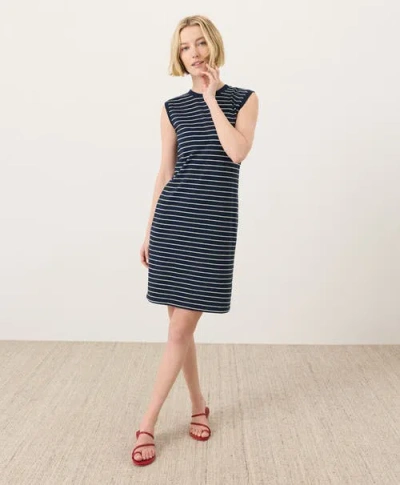 Pact Organic Cotton Soft-slub Essential Easy Muscle Tee Dress In Blue