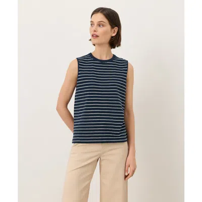 Pact Organic Cotton Soft-slub Essential Tank In Blue