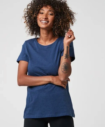 Pact Organic Cotton Softspun Crew Neck Tee In Blue