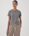 Pact Organic Cotton Softspun Crew Neck Tee In Medium Grey Heather