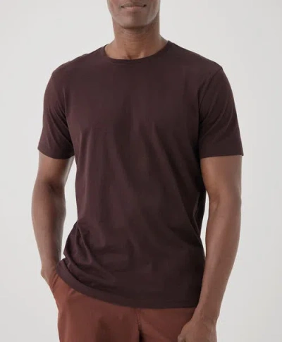 Pact Organic Cotton Softspun Essential Crewneck Tee In Burgundy