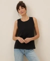 Pact Organic Cotton Softspun High Neck Tank In Black