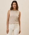 Pact Organic Cotton Softspun High Neck Tank In Wheat Heather