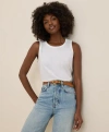 Pact Organic Cotton Softspun High Neck Tank In White