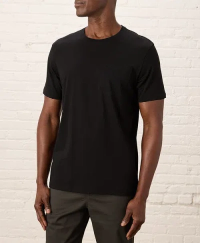 Pact Organic Cotton Softspun Pocket Crew Tee In Black
