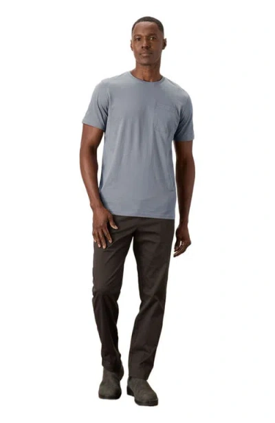 Pact Organic Cotton Softspun Pocket Crew Tee In Blue