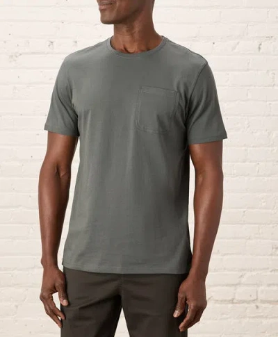 Pact Organic Cotton Softspun Pocket Crew Tee In Castor Grey