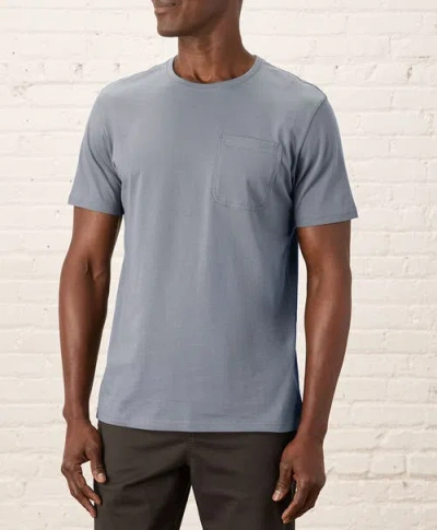 Pact Organic Cotton Softspun Pocket Crew Tee In Smoke