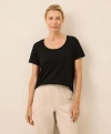 Pact Organic Cotton Softspun Scoop Neck Tee In Black