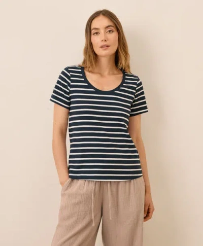 Pact Organic Cotton Softspun Scoop Neck Tee In Black