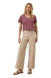 Pact Organic Cotton Softspun V-neck Tee In Purple