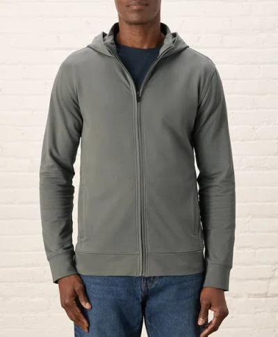 Pact Organic Cotton Stash French Terry Zip Hoodie In Castor Grey
