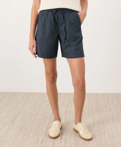Pact Organic Cotton Stretch Poplin Short In Blue