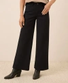 Pact Organic Cotton Stretch Twill Wide Leg Pant In Black