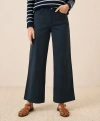 Pact Organic Cotton Stretch Twill Wide Leg Pant In Blue