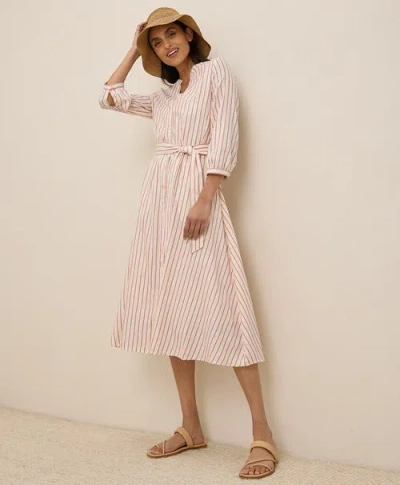 Pact Organic Cotton Sunset Lightweight Cotton Easy Dress In Zuma Stripe