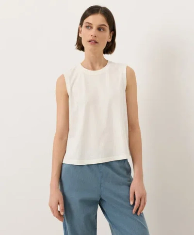 Pact Organic Cotton Vintage Jersey Relaxed Tank In White