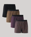 Pact Organic Everyday Knit Boxer 4-pack In Full Moon