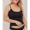 Pact Organic Everyday Shelf Bra Camisole 3-pack In Black