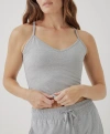 Pact Organic Everyday Shelf Bra Cropped Camisole 3-pack In Heather Basics