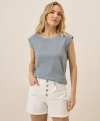 Pact Organic Featherweight Slub Muscle Tee In Gray