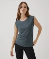 Pact Organic Featherweight Slub Muscle Tee In Ore