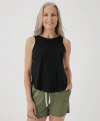 Pact Organic Featherweight Slub Reversible Tank In Black