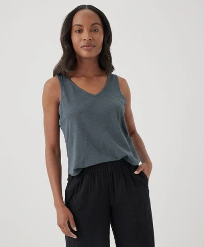 Pact Organic Featherweight Slub Reversible Tank In Ore