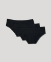 Pact Organic Lace Cheeky Hipster 3-pack In Black