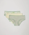 Pact Organic Lace Cheeky Hipster 3-pack In Island Vibes
