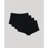 Pact Organic Maternity Foldover Brief 4-pack In Black