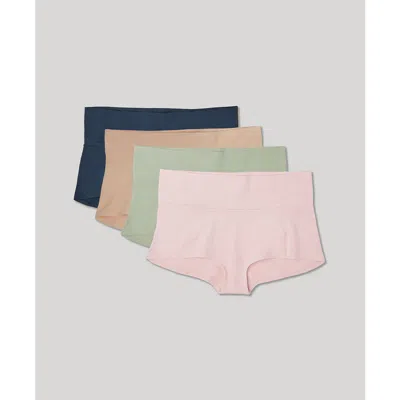 Pact Organic Maternity Foldover Brief 4-pack In Spring Brights