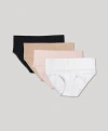 Pact Organic Maternity Foldover Hipster 4-pack In Everyday Basics