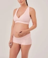 Pact Organic Maternity Nursing Bralette In Chalk Pink