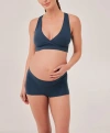 Pact Organic Maternity Nursing Bralette In French Navy