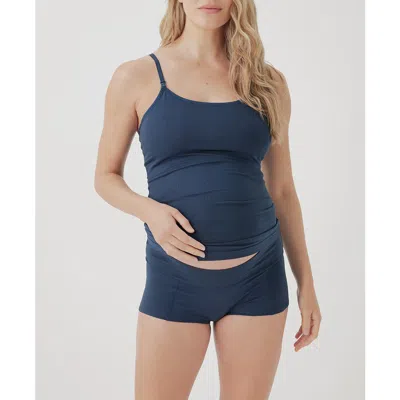 Pact Organic Maternity Nursing Camisole In French Navy