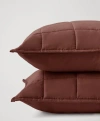 Pact Organic Quilted Sham 2-pack In Brown