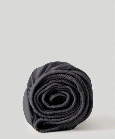 Pact Organic Room Service Sateen Fitted Sheet In Charcoal
