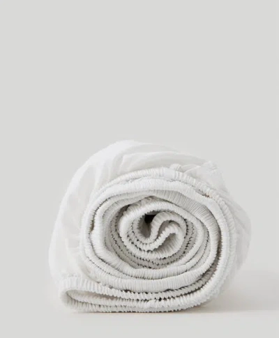 Pact Organic Room Service Sateen Fitted Sheet In White