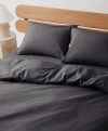 Pact Organic Room Service Sateen Pillowcase 2-pack In Charcoal
