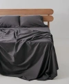 Pact Organic Room Service Sateen Sheet Set In Charcoal