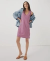 Pact Organic Softspun A-line Tank Dress In Rosebud Heather