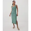Pact Organic Softspun Tank Midi Dress In Blue Spruce