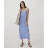 Pact Organic Softspun Tank Midi Dress In Bold Stripe