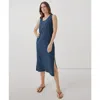 Pact Organic Softspun Tank Midi Dress In French Navy