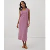 Pact Organic Softspun Tank Midi Dress In Rosebud Heather