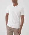 Pact Organic Softspun V-neck Tee In White