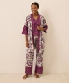 Pact Organic Staycation Short Robe In Burgundy