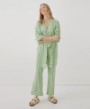 Pact Organic Staycation Sleep Pant In Hideaway Stripe Jade